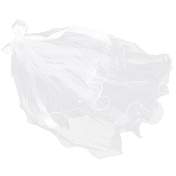 Raindrops  Bridal Veil Decorations Wedding Hair Accessories for Brides White