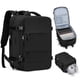 thumbnail image 1 of Mochila Coofay, casual, de viaje, ampliable, negra, 1 of 7