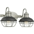 thumbnail image 2 of Quoizel Sandpiper 2-Light 17" Bathroom Vanity Light in Antique Polished Nickel, 2 of 5