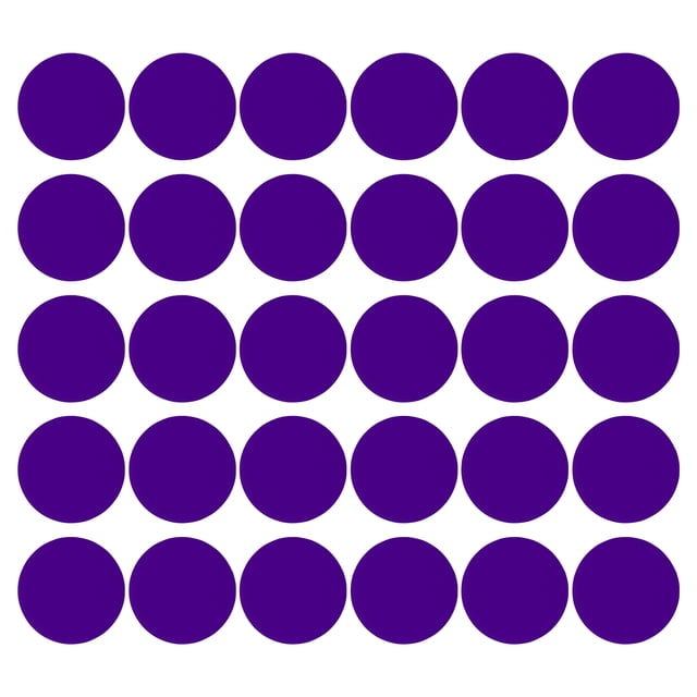 Unique Bargains 6' Round Floor Sticker Classroom Spot Marker Adhesive Waterproof Vinyl Line Up Sign Purple 30 Pack