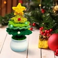 thumbnail image 1 of PEONAVET Christmas Tree Crochet Christmas Tree Yarn Potted Ornament Small Gift, 1 of 7