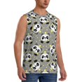 thumbnail image 2 of Fotbe Panda With Crown And Stars Men's Camiseta sin Mangas Estampada para Hombres, Playera Casual para Gimnasio, Entrenamiento, Playa-Large, 2 of 7