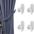 thumbnail image 1 of Retención de cortina, 4 piezas de abrazaderas para cortinas montadas en la pared, soporte decorativo para cortinas de ventana de metal resistente Gancho para cortinas TUNC Sencillez, 1 of 5