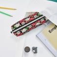 thumbnail image 6 of Yiaed Skull and Roses Print Leather Pencil Case - Leather Pen Pencil Holder - Elegant & Practical Pencil Pouch for Work & Office, 6 of 7