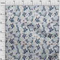 thumbnail image 2 of oneOone Cotton Cambric Blue Fabric Stripe|Leaves & Floral Artistic Fabric For Sewing Printed Craft Fabric By The Yard 56 Inch Wide, 2 of 4