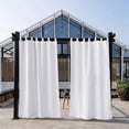 thumbnail image 4 of 2 PcsTab Top Blackout Curtain Panel 52 x 95 Inch, Room Darkening Thermal Insulated Curtain with Hook-and-Loop Tabs for Indoor Outdoor Patio Living Room, Window and Wall Decor, White, 4 of 4