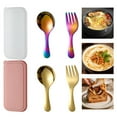 thumbnail image 6 of Child Safe Stainless Steel Mini Spoon And Fork Set For Travel And Picnics, 6 of 8