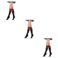 thumbnail image 4 of Guardurnaity Calcetines a rayas hasta el muslo, calcetín largo, botas, calcetería para Cosplay, calentadores de piernas, accesorios para el Día Type1, 4 of 6