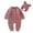 Pink, variant on Splozh Baby Newborn Boy Knitted Sweater Baby Girl Boy Cotton Knitted Sweater Romper Jumpsuit Outfits Hat Set Khaki,3-6 Months