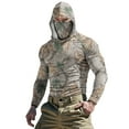 thumbnail image 2 of Qgtaibl Mens Rash Guard Long Sleeve S Shirt UPF 50+ Sun Protection Quick Dry Tops Lightweight Breathable Outdoor Hiking Athletic Tees (001 Camouflage), 2 of 9