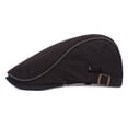 thumbnail image 2 of Newsboy Hats Cotton Flat Cap Newsies Hats for Men Adjustable Newsboy Driving Hat Newsboy Flat Cap, 2 of 7