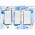 thumbnail image 1 of Metal Light Switch Plate Cover Romantic Paris  Eiffel Tower Letter Bicycle Blue PRS012, 1 of 13
