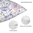 thumbnail image 4 of Rateoe Lavender Flowers Pattern Throw Pillow Cover Premium Pillow Stuffer Sham Square for Decorative Cushion Bed Couch Sofa(Pillow insert not included), 4 of 8