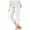 White, variant on Luogg Girls High Waisted Lace Elastic Sports Capris Summer Solid Color Stretchy Workout Leggings Lightweight And Comfortable For Teens And Juniors Girls Flare Pants 2-3 Years