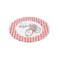 thumbnail image 3 of Juego 6 Platos Galerias El Triunfo Metal Cuadros Rojos Blancos Bicicleta Con Flores 33cm, 3 of 4