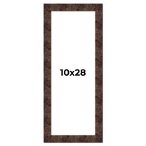 10x28 Frame Brown Burl Real Wood Picture Frame Width 1.625 Inches | Interior Frame Depth 0.5 Inches