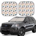 thumbnail image 1 of Easygdp Dogs Pug for 2 PCS Foldable Car Sun Shade Front Windshield Sun Protection Cover for Car, SUV, Truck-Small, 1 of 6