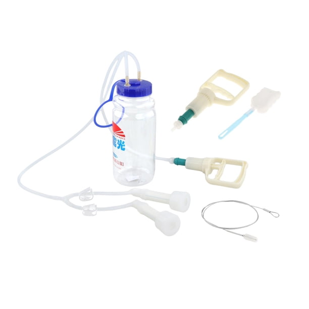 Máquina de ordeño de vacas, kit de ordeño de vacas portátil para ganado, herramienta de ordeño portátil Doble tetina 2000ml