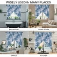 thumbnail image 3 of Modern Blue Swag Curtains for Kitchen/Bedroom/Living Room, Vintage Abstract Art Contemporary Scalloped Curtains 63 Inch Long, Rod Pocket Window Swag Topper Curtains Valances 2 Panels Set 36"x63", 3 of 8