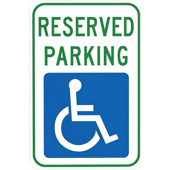 South Dakota Handicap Parking Reserved Warning Sign - 8"x12", Metal Security Decor for Home, Business, Yard, Garden, Office, Easy to Mount