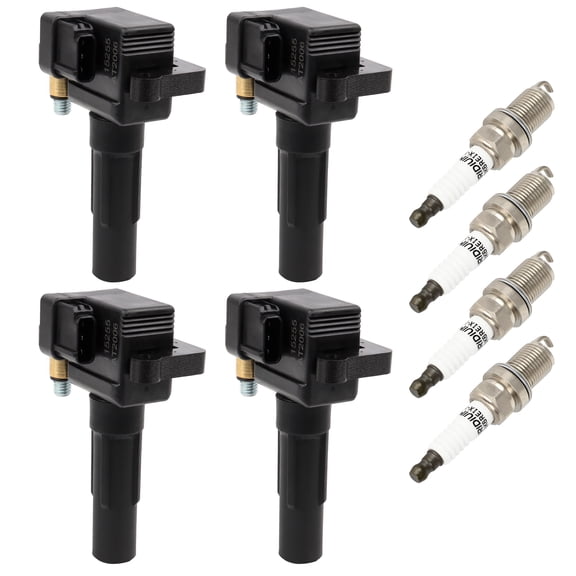 SCITOO 4 ignition coils   4 iridium Spark Plugs for Subaru Impreza 2.0L 2003-2005for Saab 9-2X 2.0L 2005 UF528, 5C1477 ,E1028