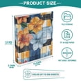 thumbnail image 6 of ALAZA Flower on Checkered Grid Pattern Hardcover 3 Ring Binder 1.5" Round Rings Interior Pockets Binders Organizer 2 Pack, 6 of 9