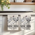 thumbnail image 7 of Chicken Kitchen Towels Set of 2, Vintage Rustic Farmhouse Animals Text Absorbent Dish Towels for Kitchen, Microfiber Hand Towel, Quick Drying Tea Towel for Cleaning Decorative Dishcloths, 7 of 7