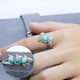 thumbnail image 1 of Anillos para mujer, regalos para mujer, anillo turquesa para mujer, joyería vintage para hombre, talla 6-10, anillo de aleación, 1 of 2