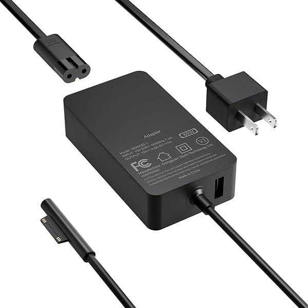wonima02 65W Charger Compatible with Microsoft Surface Pro 11, 10, 9, 8, 7+, 7, 6, 5, X, Laptop 7/6/5/4/3/2/1/Studio, Go 4/3/2/1, Book 3/2/1, Support 44W 36W, 10FT