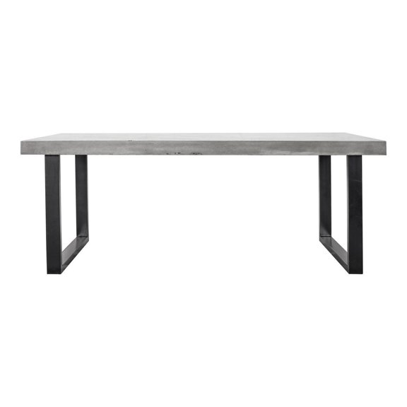 Outdoor Dining Table, Large Modern Cement Table, 79 Inch Patio Table