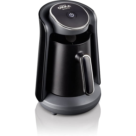 Arzum Okka Minio Automatic Turkish/Greek Coffee Machine, USA 120V Ul, black/Silver,4 cups