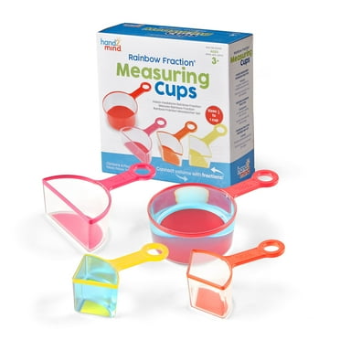 hand2mind Rainbow Fraction Measuring Cups (Set of 4), Mathematics & Counting Toys, Easter Baking