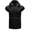 thumbnail image 3 of SXcggal Sport Shirts Mens Summer Fashion Leisure Sports Solid Color Hooded Sleeveless Vest Top Stylish Handsome Soft Men's Hoodie, 3 of 6