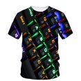 thumbnail image 1 of Personality Creative Computer Keyboard Pattern Printed Summer Men's T-Shirt Trend Hip Hop Short Sleeve Classic Loose Casual Top, 1 of 5