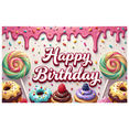 thumbnail image 7 of Decorative Design Happy Birthday Banner Colorful Theme Birthday Party Donut Decoration for Kids Party Event Celebration Decoration, 7 of 7