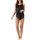 thumbnail image 2 of INSPIRAR CHIC Pijamas de Satén para Mujeres, Camiseta Sin Mangas con Pantalones Cortos, Conjunto de Lounge Sliky M Negro, 2 of 6