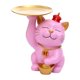 thumbnail image 1 of Bandeja de escultura de gato Lvero Gloria de resina Rosado, 1 of 8