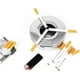 thumbnail image 2 of 3 Pcs Cendriers En Acier Inoxydable - Cendrier Vent Avec Couvercle Amovible Pour Protger Des Cendres Volantes - 12 Cm (3 Pices - Acier Inoxydabl, 2 of 5