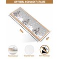 thumbnail image 5 of Grey Christmas Stair Treads for Wooden Steps Indoor Runner Rug Carpet,Retro Winter Snowman Xmas Tree Snowflakes 10 Pieces Peel and Stick Staircase Step Treads Covers Washable Throw Door Mats,30"x8", 5 of 7