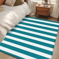 thumbnail image 5 of Blue White Stripes Area&nbsp;Rug 3x5ft Simple Classic Modern Striped Line Non-Slip&nbsp;Washable Square&nbsp;Rugs Soft Felt Indoor Floor Mat for Bedroom Kitchen Living Room Bathroom, 5 of 9