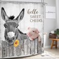 thumbnail image 6 of Farm Cow Shower Curtain 60Wx72H Inch Funny Vintage Bull Cattles Western Animal Rustic Wooden Shower Curtain Bathroom Set Country Nature Waterproof Bath Decoration Accessories Home Decor, 6 of 6