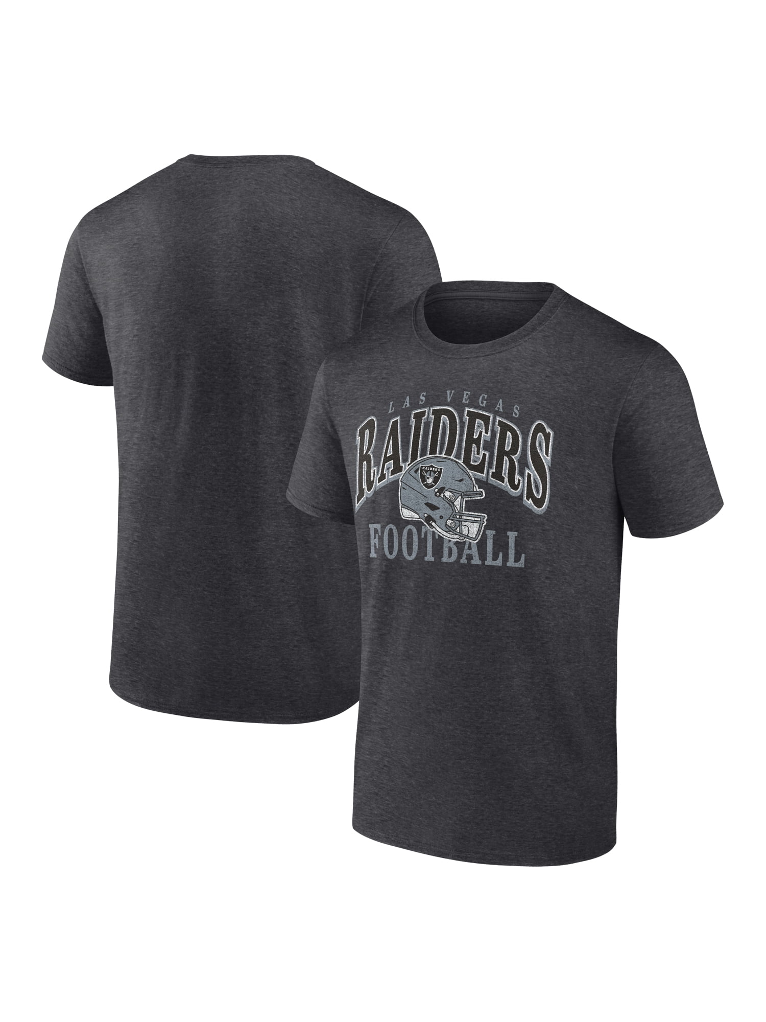 NFL Las Vegas Raiders Men's Cotton Charcoal Heather Short Sleeve T-Shirt