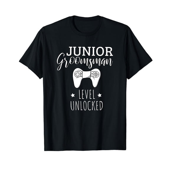 Cute Junior Groomsman Gaming Wedding Party Jr Boys Gift T-Shirt