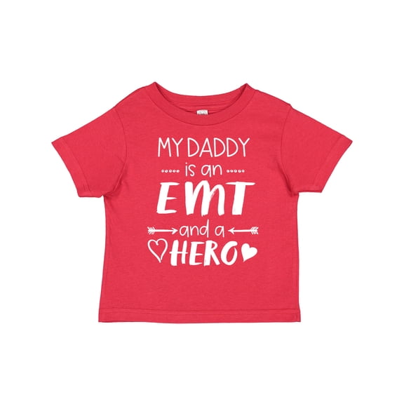 Inktastic My Daddy is an EMT and a Hero Boys or Girls Toddler T-Shirt