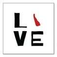 thumbnail image 1 of DistinctInk Custom Bumper Sticker - 6" x 6" Decorative Decal - White Background - Delaware - Love Red & Black, 1 of 2