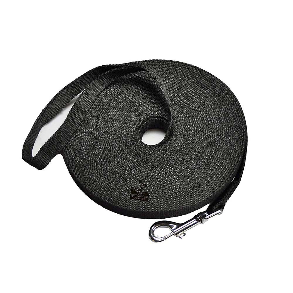 30 Feet Cotton Web Dog Training Lead, Black