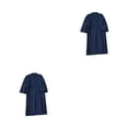 thumbnail image 3 of Guardurnaity Kimono sólido primavera verano crepé camisón suelto mujeres hombres Albornoz media manga hogar Hotel ropa de dormir Type5 NO5, 3 of 6
