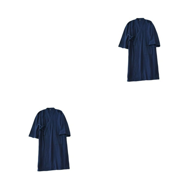 Qarigey Kimono Robe Primavera Verano Crepe Señoras Camisón fino Suelto Albornoz Media manga Home Hotel Boda Ropa de dormir Type4 NO4