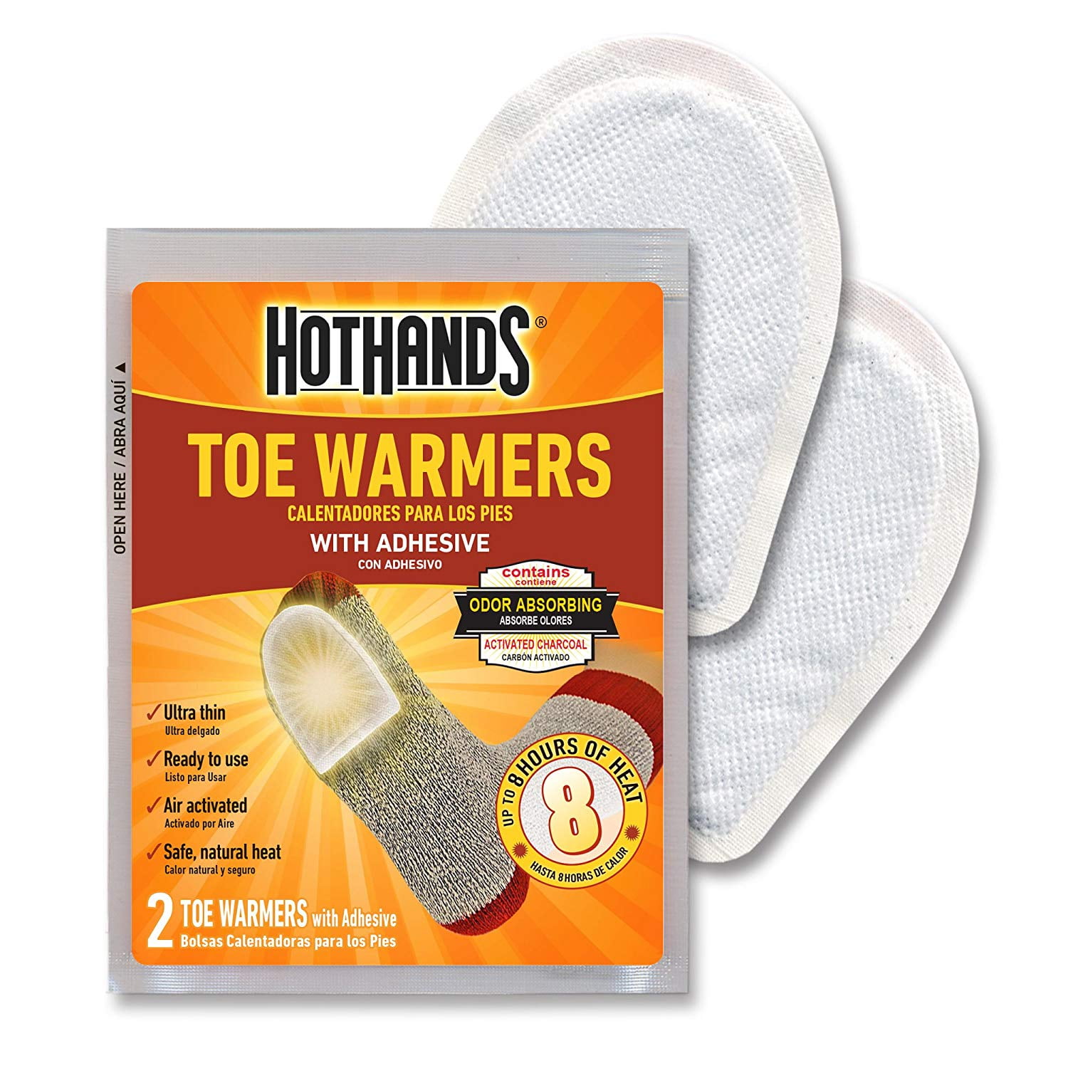 Toe Warmers adhesive- 30 pairs Toe Warmer Pads as well as Heat Warmers suitable for all types of shoes Heat Pads for feet Foot Warmers for 8 hours of warm feet extra thin and comfortable