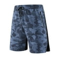 thumbnail image 1 of Aayomet Mens Workout Shorts Lightweight Gym Shorts With Zip Pockets (Blue, L), 1 of 4